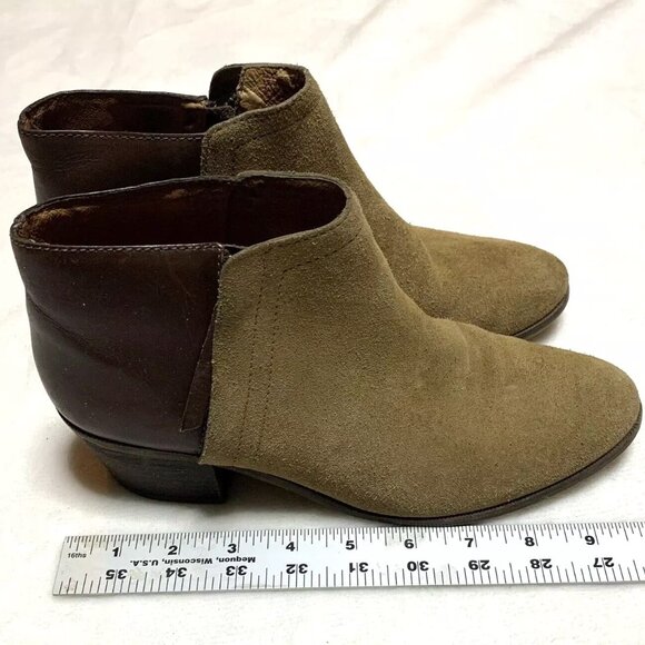 Madewell Ankle Boots Womens Size 8 Brown The Cait Leather & Suede Ankle Booties - Picture 7 of 9